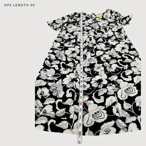 Anthropologie Maeve Zola Floral Shift Dress Black Ivory 2 - Picture 9 of 9